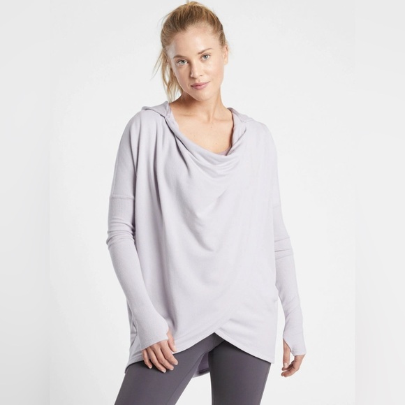 Athleta Tops - Athleta - Purana Wrap‎ Hoodie - Grey - XS